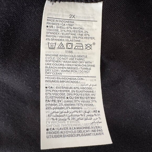 Old Navy BLACK JACK 2X Oversized Live-In French-Terry Tunic Hoodie - Picture 11 of 12